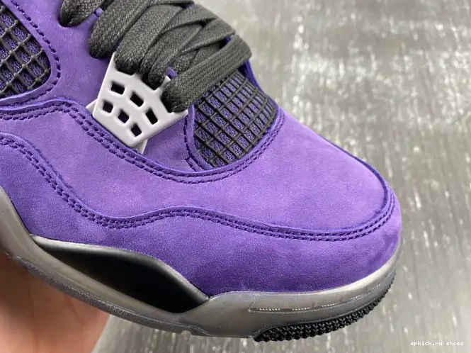Cheap Purple Jordan 4 Air x Scott Travis Suede 0501